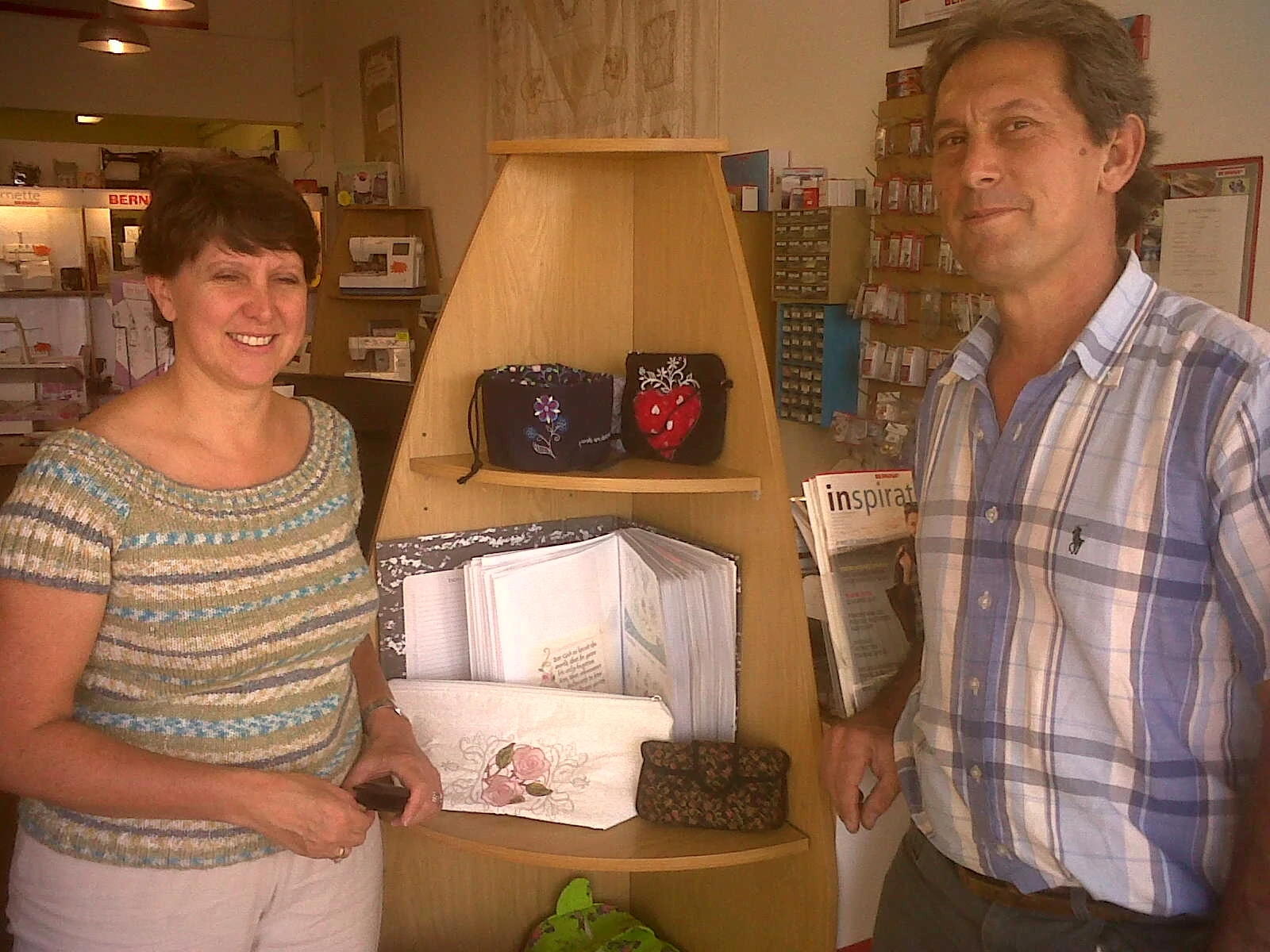 Debbie and Edward in their new store